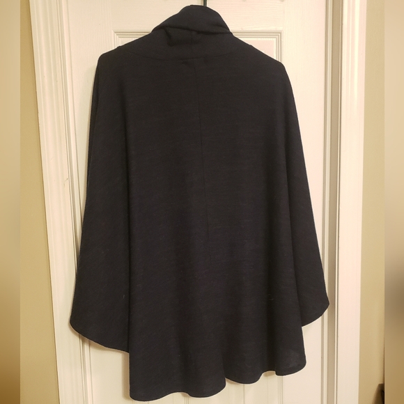 Dress Up Navy Poncho With Arm Holes - Picture 2 of 7